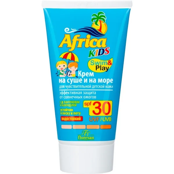 Африка Кидс крем солнцезащитный на суше море для чувствительной кожи SPF30 150мл 410