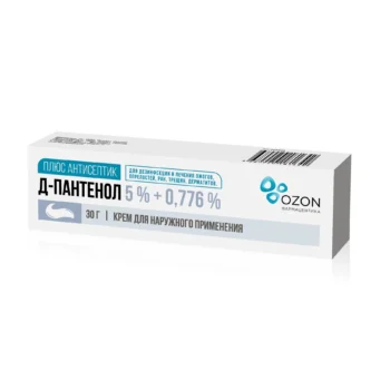 Д-Пантенол плюс антисептик крем для наруж. 5%+0