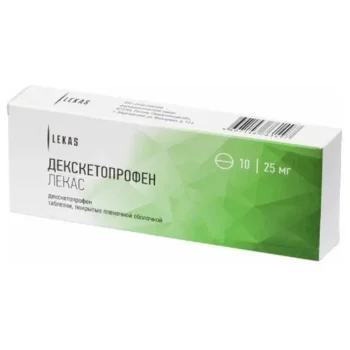 Декскетопрофен Лекас таблетки покрытые оболочкой пленочной 25мг № 10