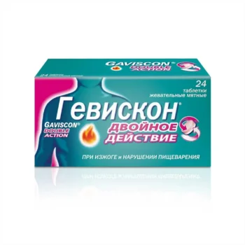Гевискон Двойное Действие мята таблетки жевательные №24