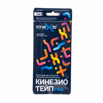 Кинексиб про кинезио-тейп бинт нестер адгезивный 5смх1м черн