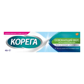 Корега крем для фиксации зубных протезов освежающий вкус 40мл
