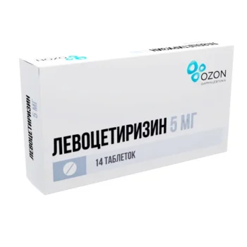 Левоцетиризин таблетки покрытые оболочкой пленочной 5 мг № 14