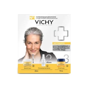 Виши Неовадиол набор крем дневной 50мл+крем ночной 15мл+флюид UV-AGE DAILY SPF50+3мл